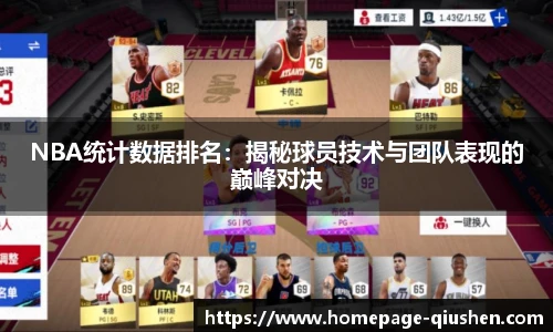 NBA统计数据排名：揭秘球员技术与团队表现的巅峰对决